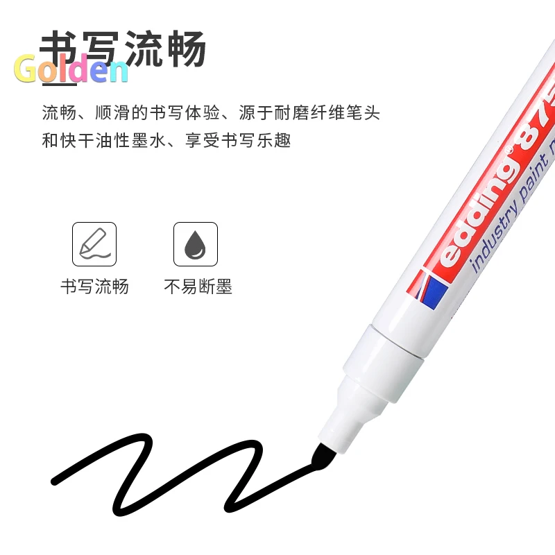 5PC/Lot German Edding 8750 Oil-Proof High Temperature Resistant Metal Oil Surface Marking Pen Painting Pen 2-4mm Marker