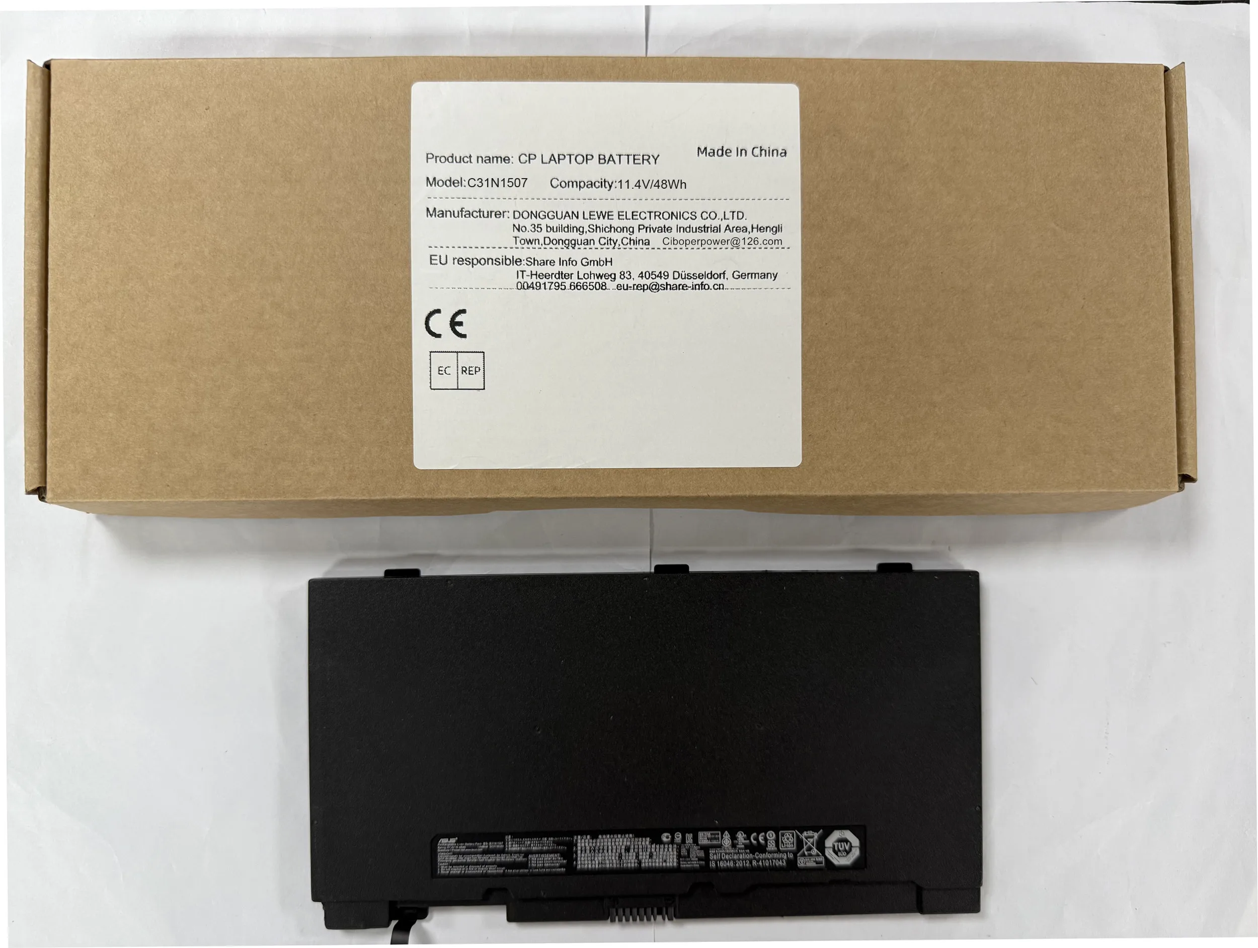 オリジナル品質-114v-48wh-b31n1507-バッテリー-b31bn95-bu403ua-b8430ua-シリーズ用