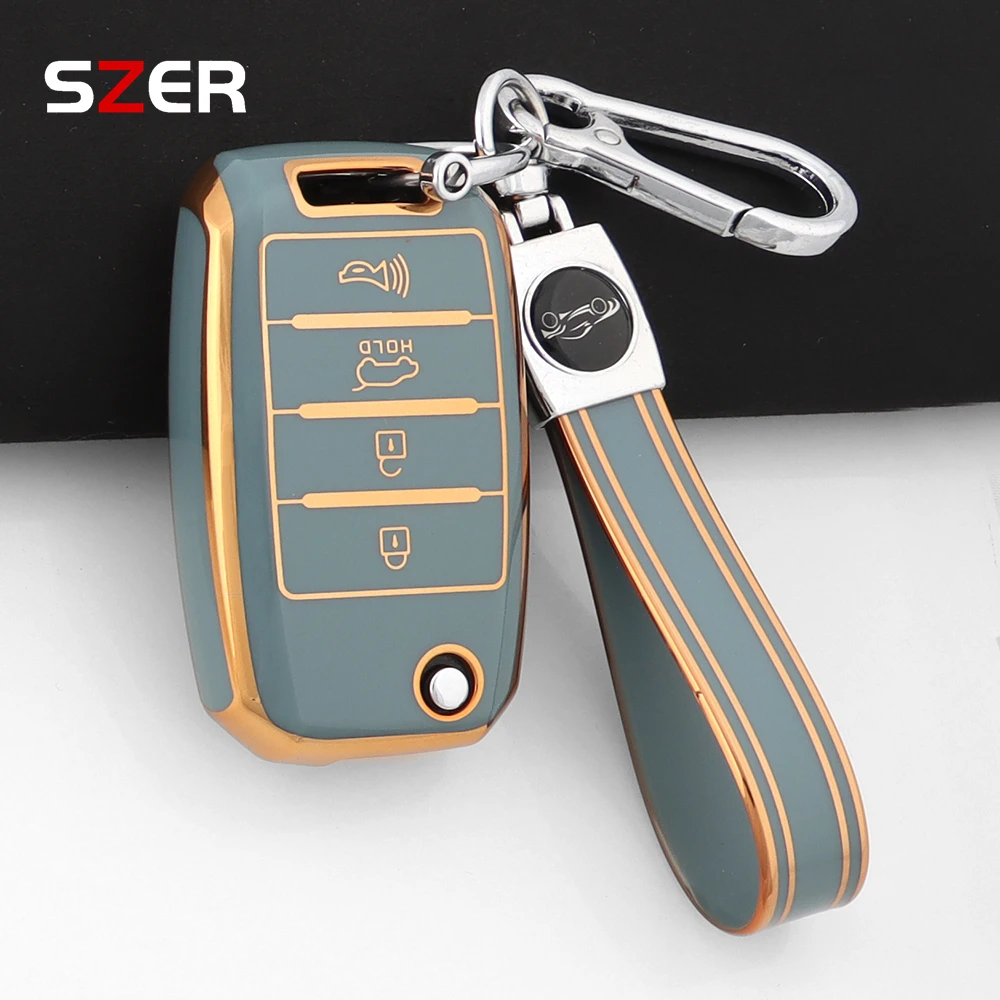 Modische TPU-Autoschlüsselhülle für KIA Rio 3 K2 Ceed Cerato K3 K5 Sorento Sportage Soul K4 Picanto Optima Forte Stinger