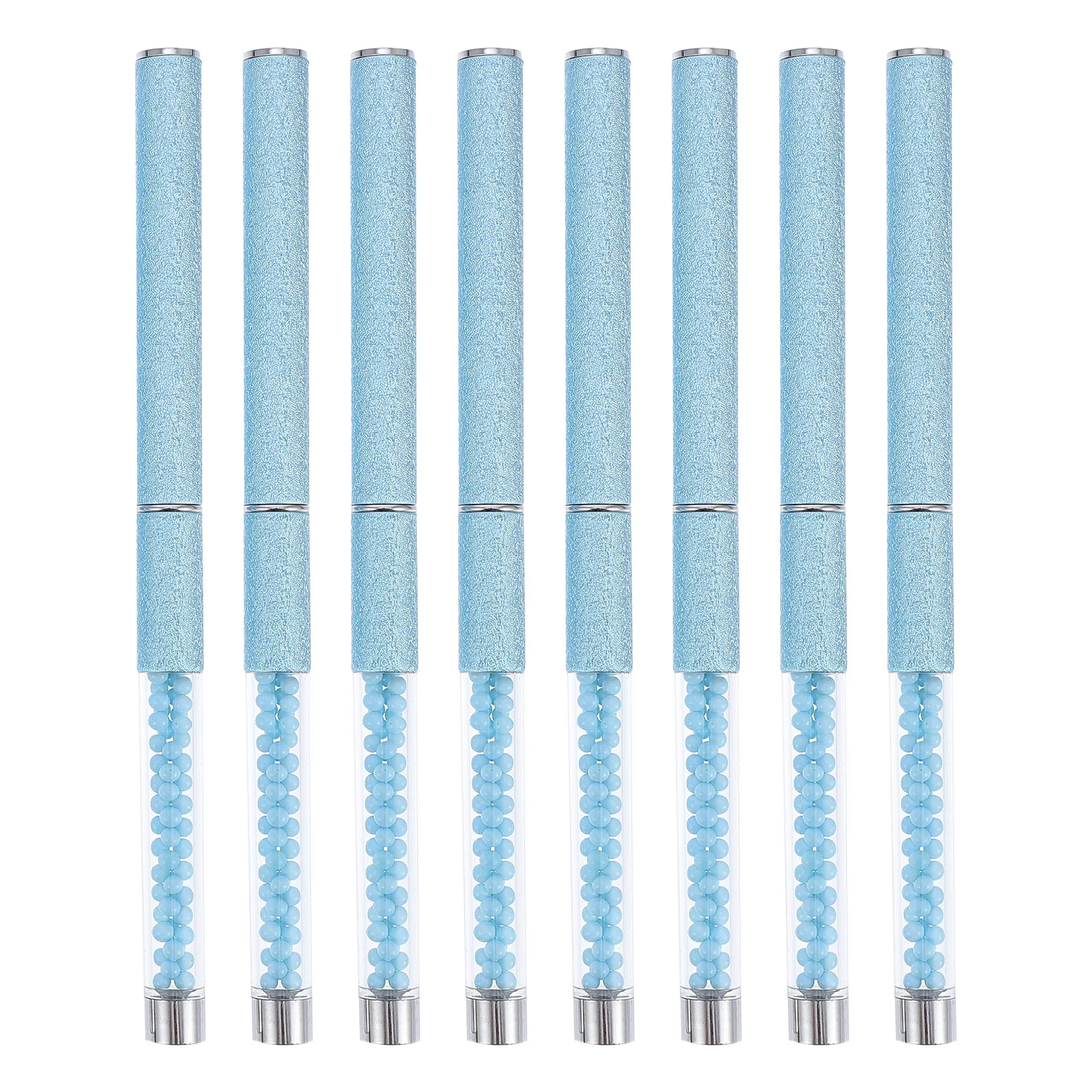 

8pcs Nail Art Pen Brush Set Durable Lightweight Long Handle For Diy Acrylic Uv Gel Nail Painting Tools Kit Home Salon Use