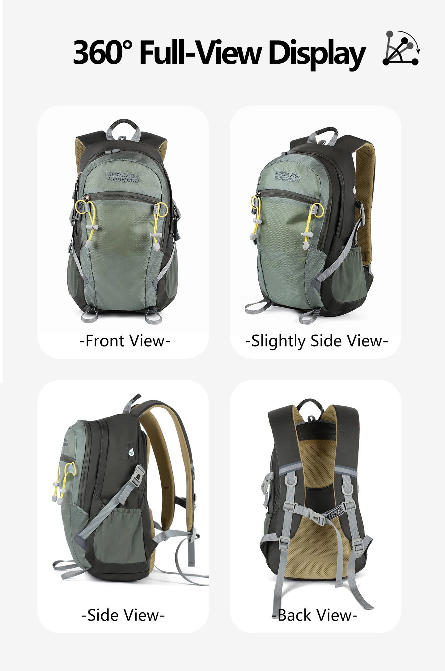 Unisex Leichter Freizeitrucksack 20L/30L Wasserabweisendes Gewebe mit Laptopfach und Regenschutz – Detail 3
