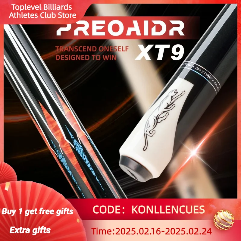 

PREOAIDR-Billiard Pool Cue Stick, Snooth Grip, Uni-lock Joint Technology, XT9 3142, 10.5mm, 11.5mm, 12.5mm