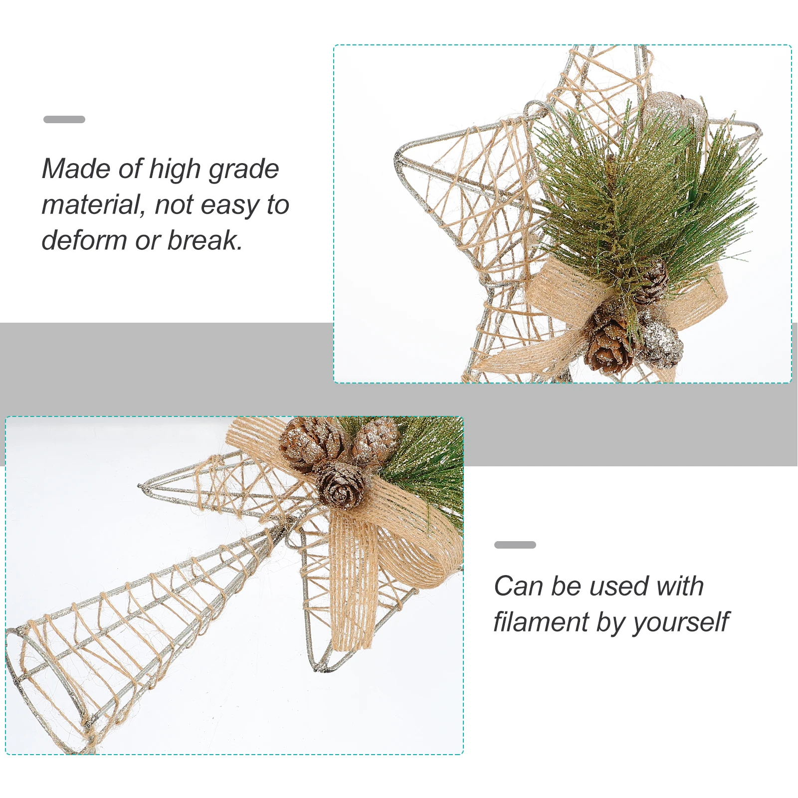 

Christmas Tree Top Star Ornament Toppers Three-dimensional Holiday Decoration Xmas Ornaments