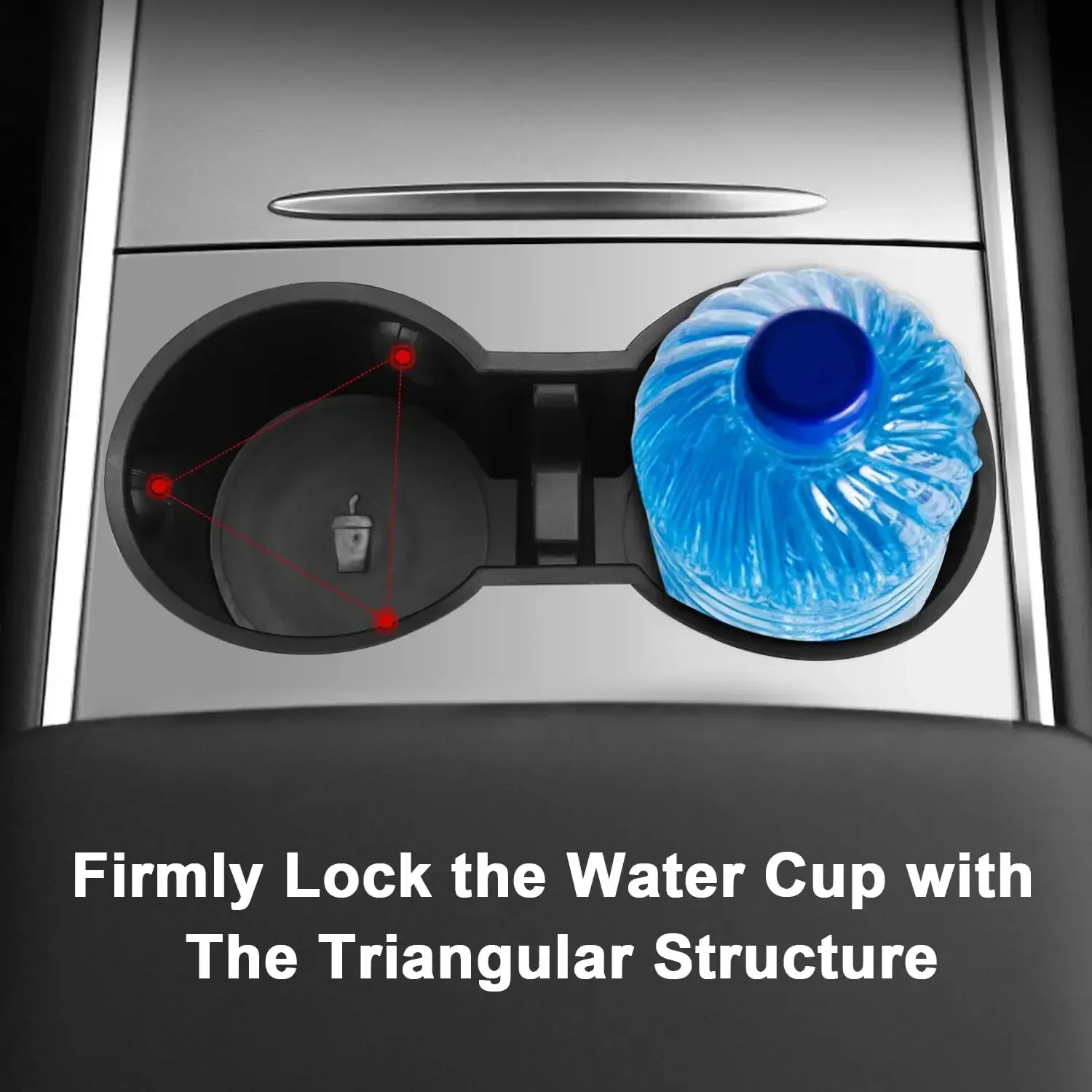 ل تسلا وحدة التحكم حامل الكأس إدراج ترقية 2021-2023 تسلا نموذج 3/Y اكسسوارات المضادة للانزلاق سيليكون مركز وحدات التحكم حامل الكأس