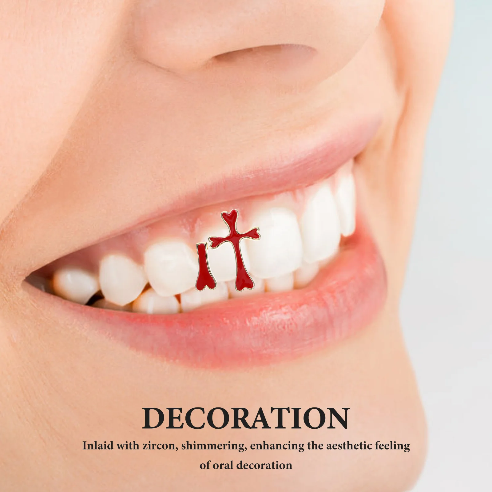 شواية على شكل أسنان متقاطعة على طراز الهيب هوب، تصميم فريد لحفلات الهالوين، ملابس يومية للرجال والنساء والرجال