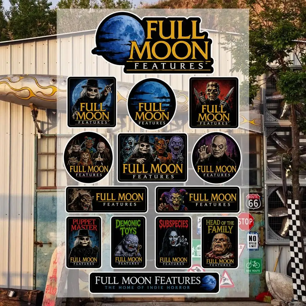 Full Moon FeA-tureS- Aesthetic Graffiti Waterproof PVC Stickers for Car Motorcycle Skateboard Helmet Notebook