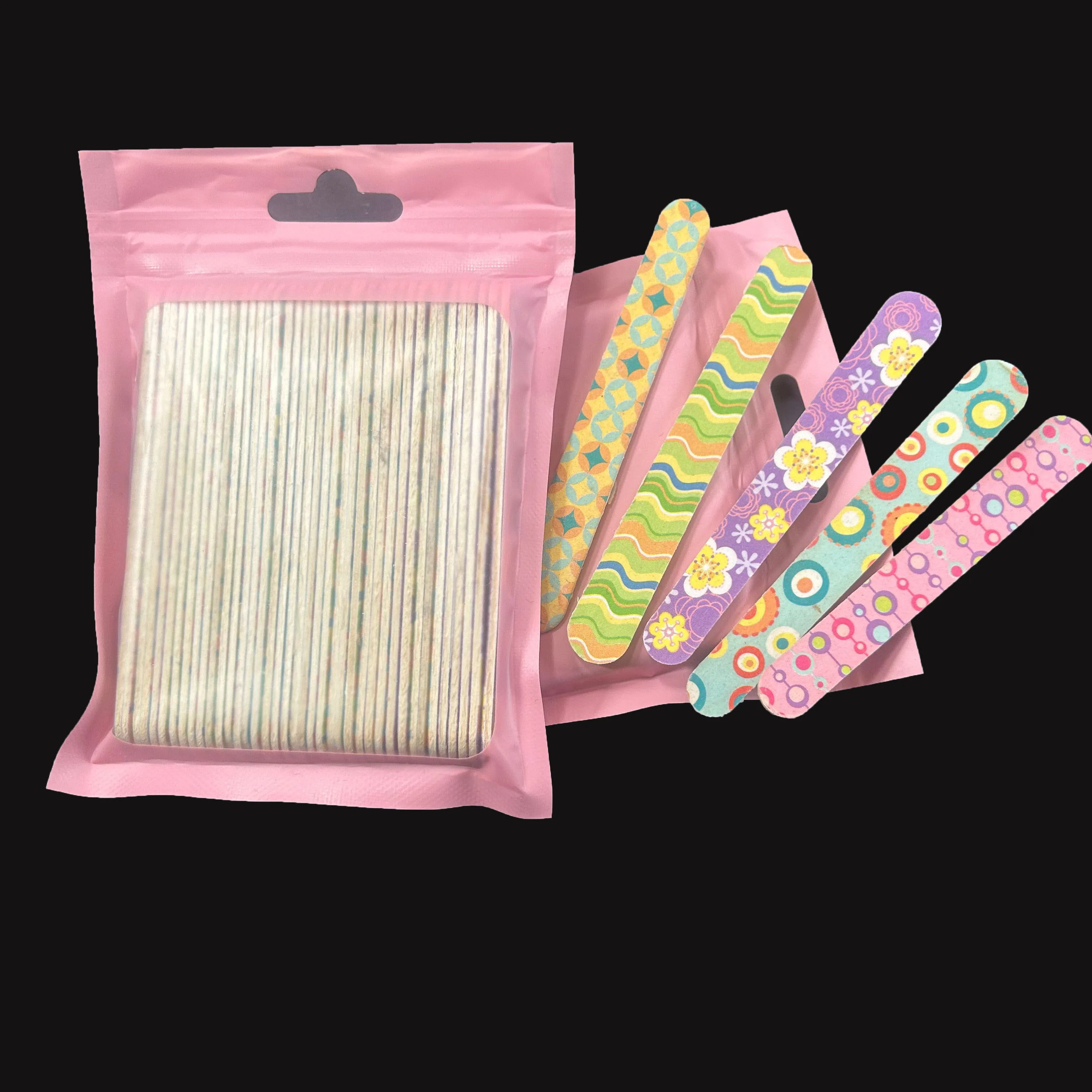 80 pcs wood mini nail file disposable nail file  wooden  emery board