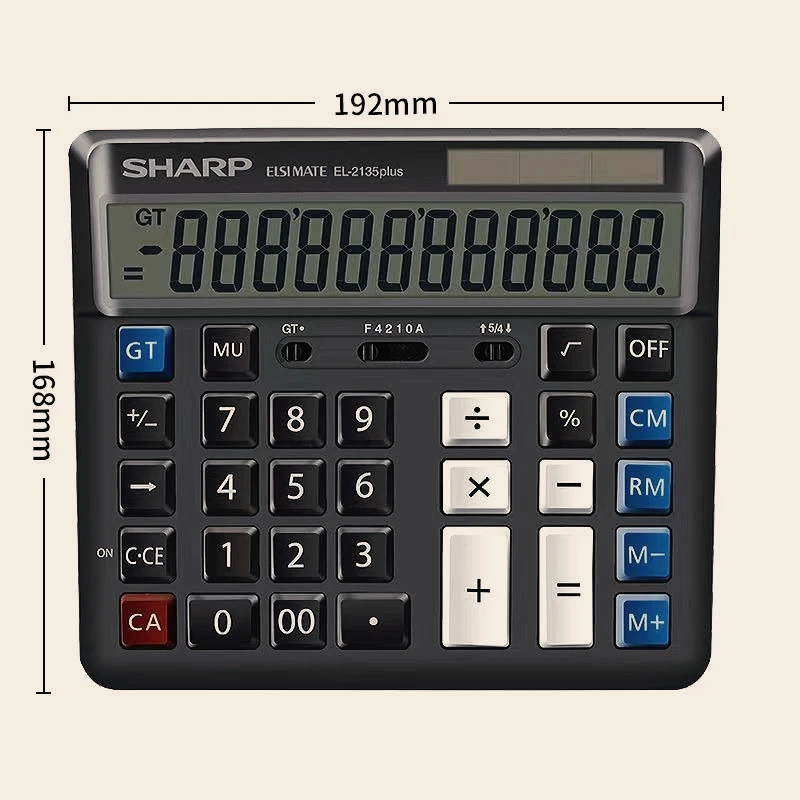 

Calculator Financial Accounting Office Calculation Period 12-digit Solar Energy Sharp EL-2135 PLUS Computer Button Large Bank