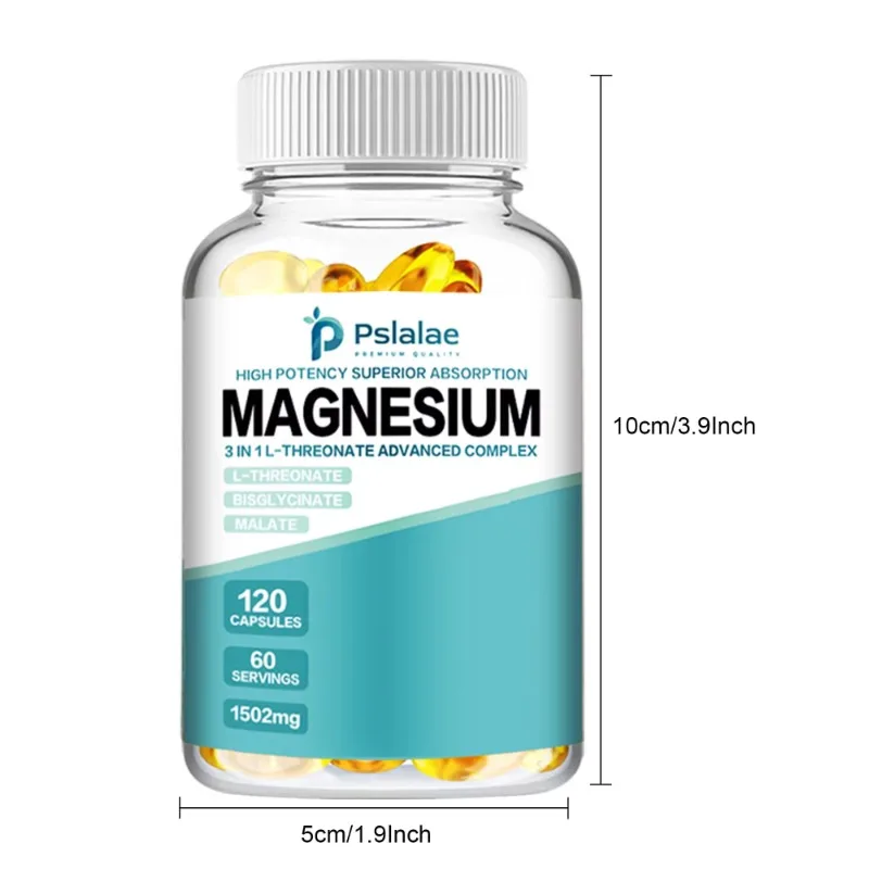 Magnesium L-Dreonaatcapsules - Ondersteunt focus, geheugen en leren van de hersengezondheid Ondersteunt de slaapkwaliteit - 120 capsules