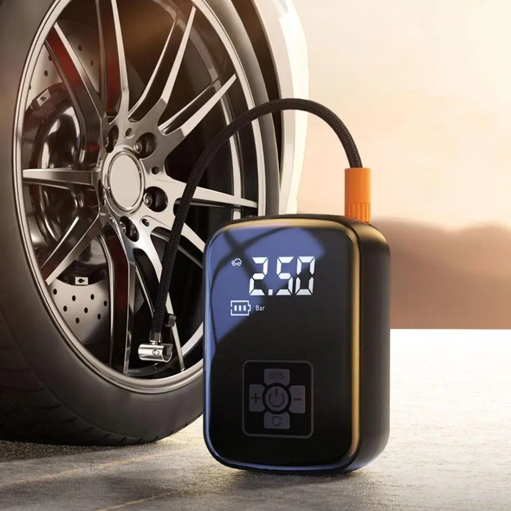 Car Mounted Wireless Digital Display Tire Inflation Pump Portable Wireless Air Pump For Motorcycle Bicycle AUTO Tyre L3S4