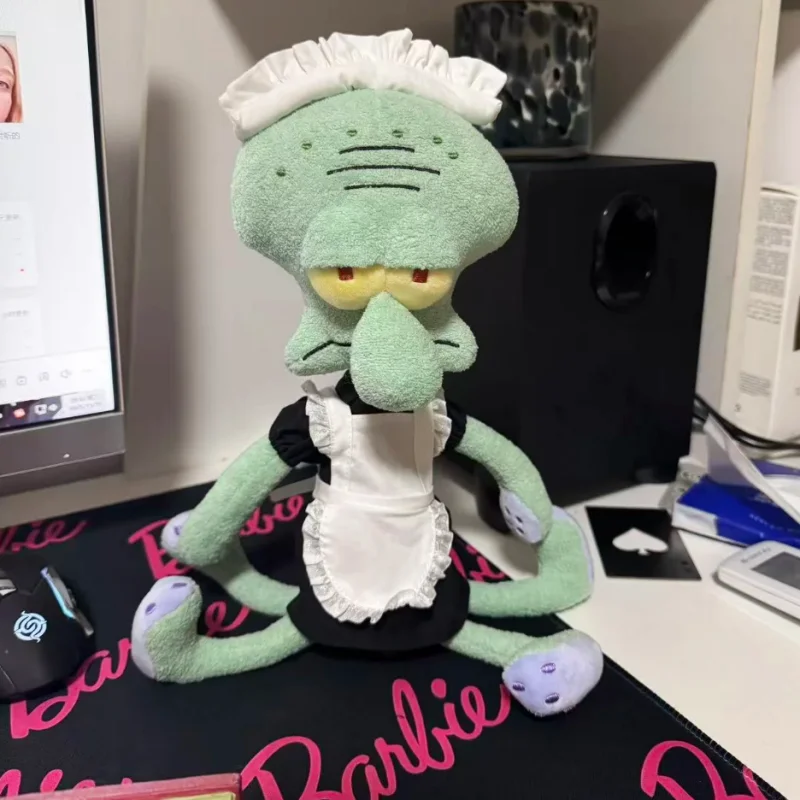 Patrick Star Doll Waiter Themed Dress Up Doll Squidward Cute Cartoon Stuffed Toys Maid Outfit Ornament Gift For Birthday