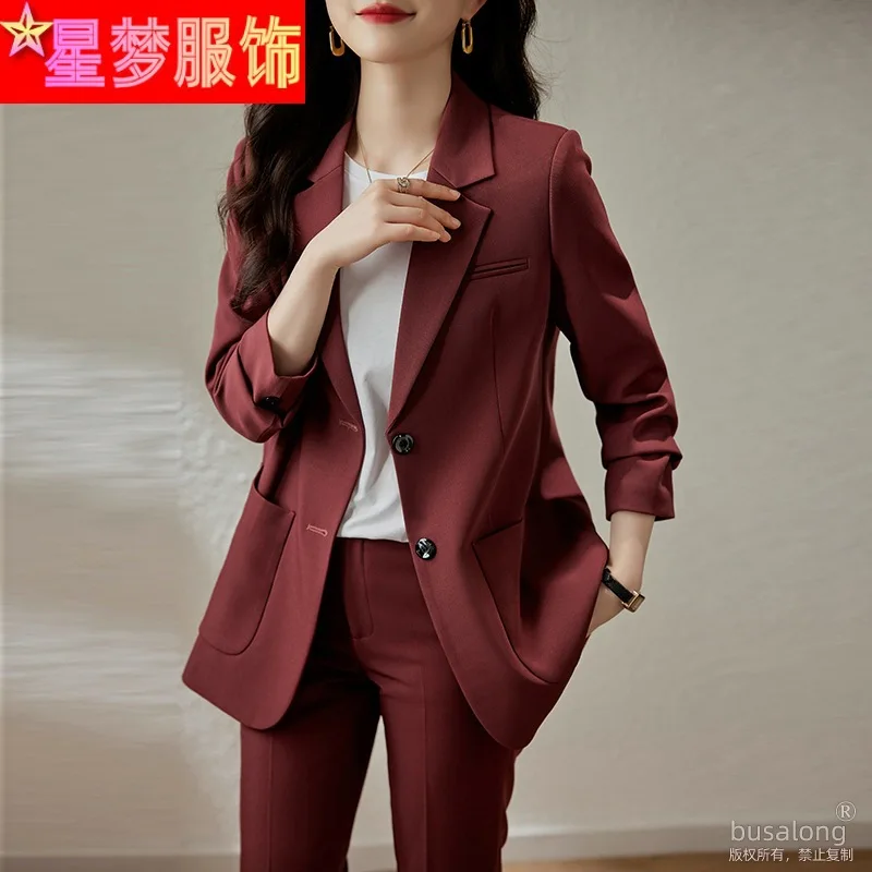 Suit Women's Fashion High Sense Spring and Autumn Business Temperament Goddess Temperament Leisure Design Sense Small Business S