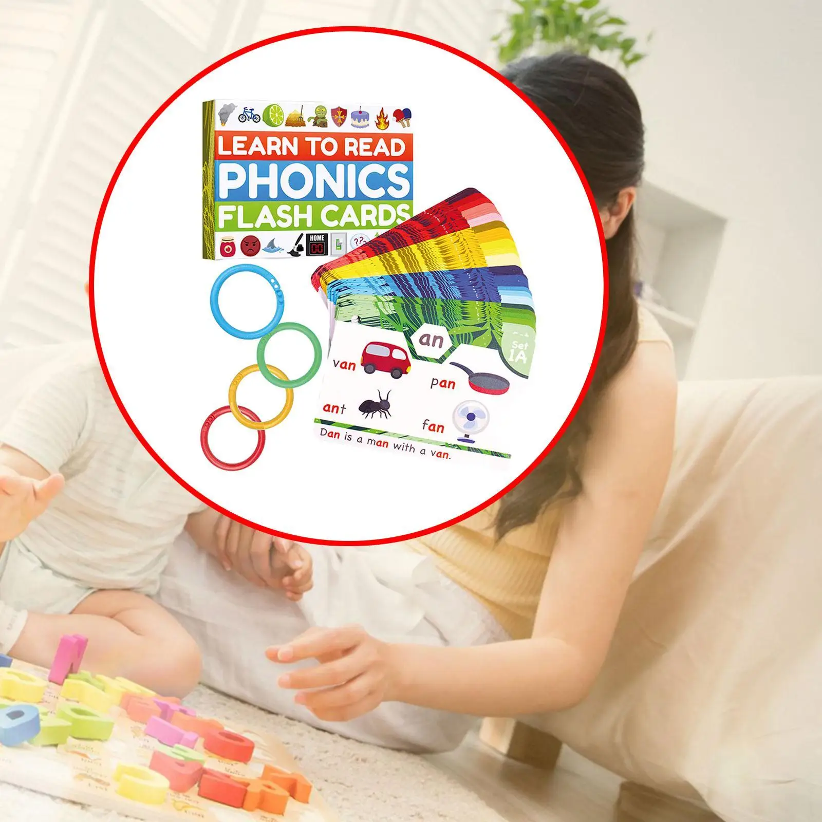 Phonics Game Early Educational Tool Homeschool Educational Words Flash Cards for Kindergarten 1ST 2ND 3rd