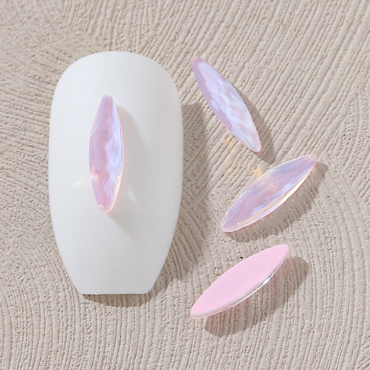 Opal Mocha Pink Mixed-Shaped Wholesale Flat bottom Nail Art rhinestones Self-Adhesive Shiny Glass Crystal 3D Nail Decoration