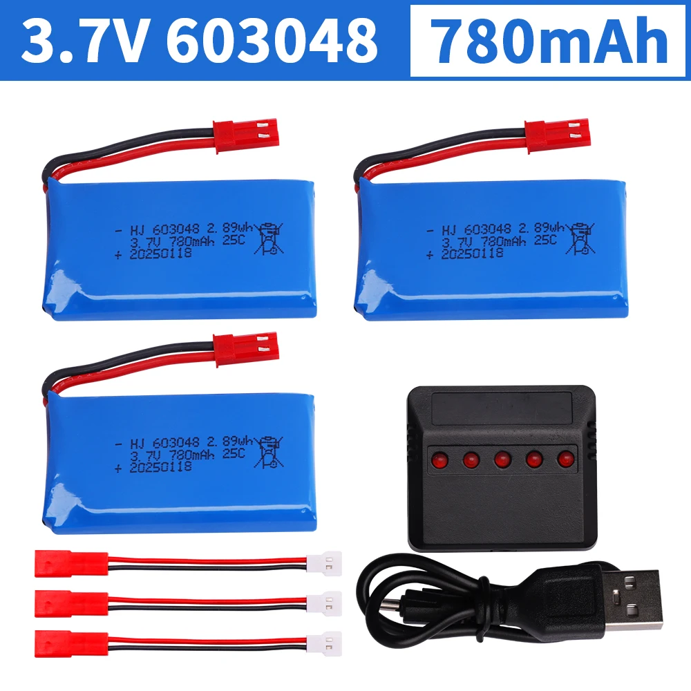 3,7 В, 780 мАч, Lipo аккумулятор 603048 и зарядное устройство 4 в 1 для WLtoys V626 V636 V686 X250 Q222 V686G, детали радиоуправляемого квадрокоптера, аккумулятор 3,7 В 3,7 В, 780 мАч, Lipo аккумулятор 603048 и зарядное устройство 4 в 1 для WLtoys V626 V636 V686 X250 Q222 V686G, детали радиоуправляемого квадрокоптера, аккумулятор 3,7 В