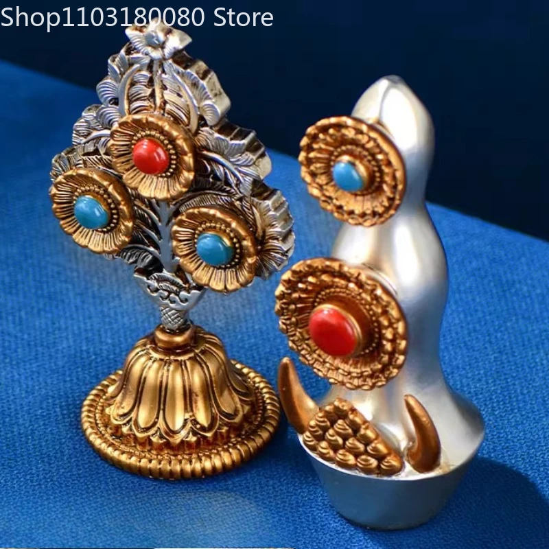 12cm Resin Torma sizi butter sculpture duoma statue Tibet buddhism worship decor
