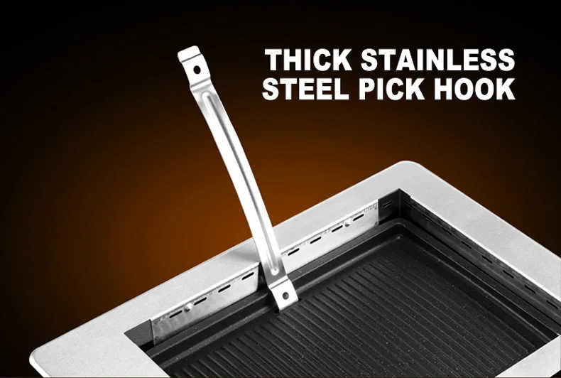 Commercial Smokeless Barbecue Grill Pan Embedded Korean Grill Smokeless BBQ Touch Barbeque Elettrico Churrasqueira