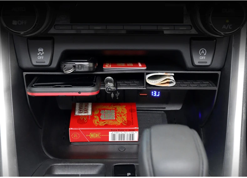 Für Toyota RAV4 XA50 2019 2020 2021 2022 2023 2024 2025 Hybrid Auto Mittelkonsole Aufbewahrungsbox Organizer Halter Zubehör – Detail 2