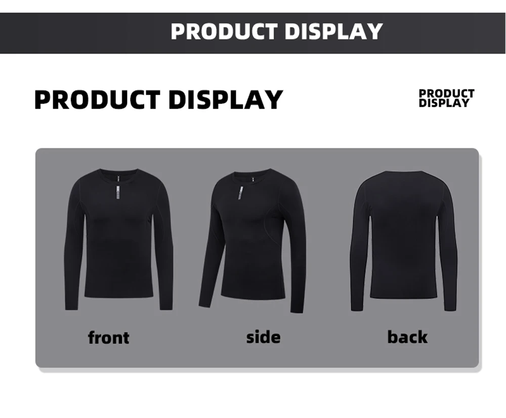 YKYWBIKE Herren Radfahren Basisschichten Winter & Herbst Fahrrad Unterhemd Langarm Thermofleece Rennrad Radfahren Basisschicht – Detail 11