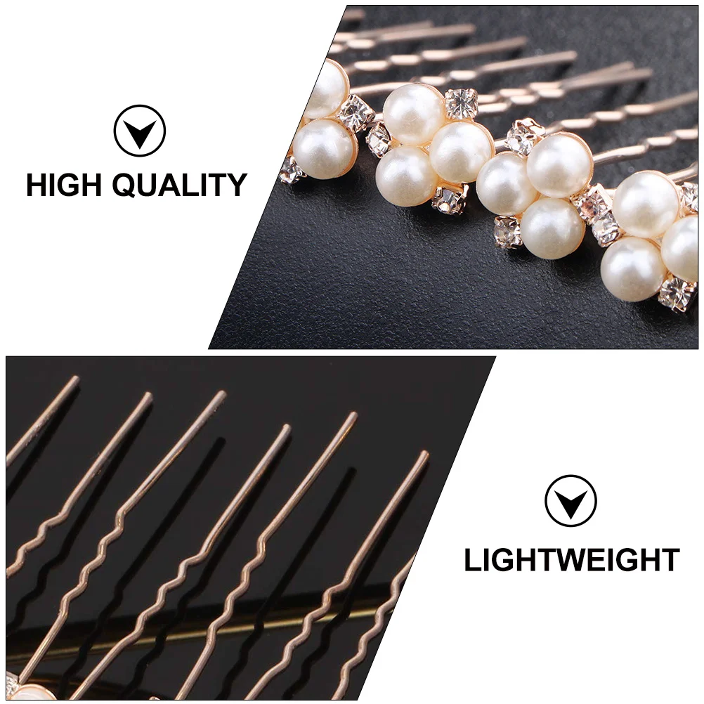 

18 шт., U-образные заколки для волос с жемчугом и стразами, свадебные аксессуары для волос, свадебная заколка для невесты, декоративная заколка для волос, свадебная заколка
