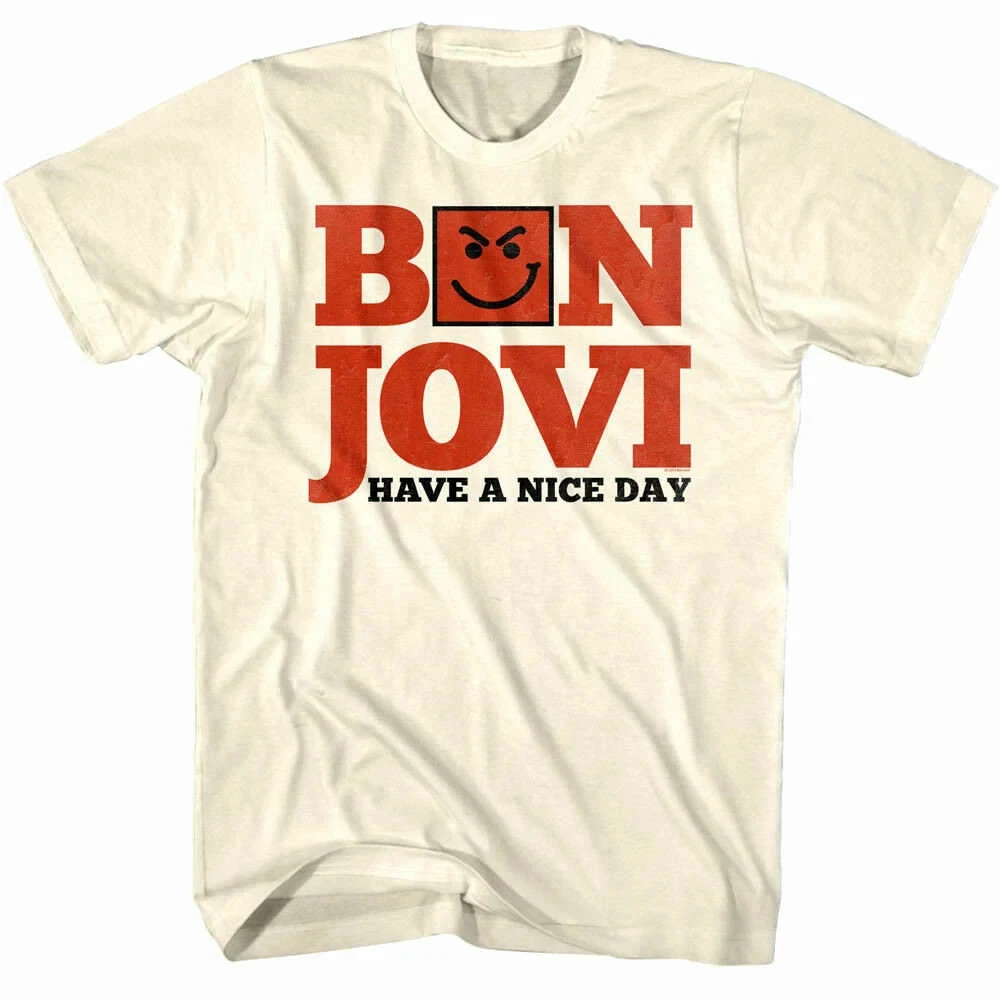 

BON JOVI Shirt Have a Nice Day Album Graphic Tees Summer Men's and Women's Loose and Breathable T-shirt Top