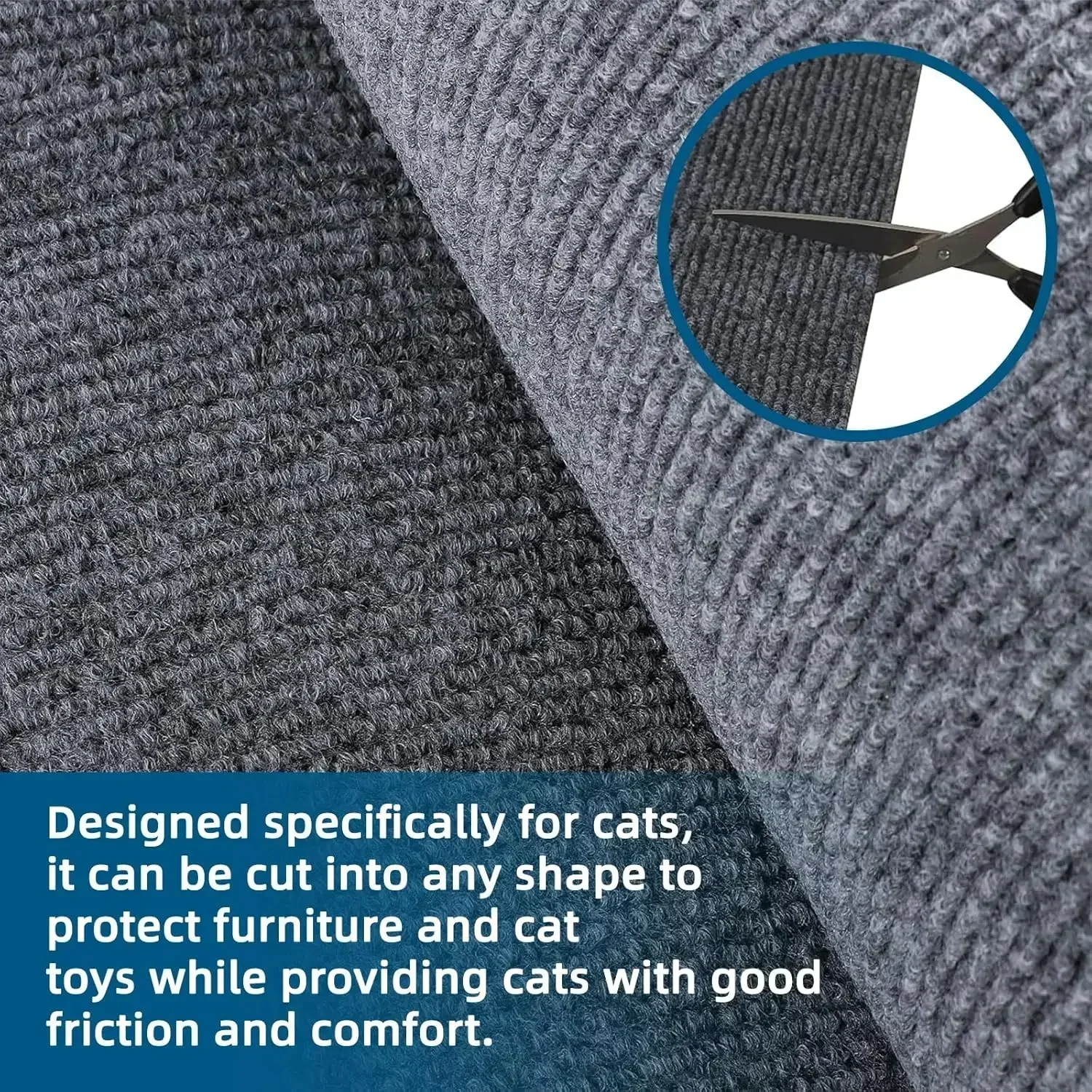 Trimmable Cat Scratching Mat Cat Scratcher Sofa Tape Scratching Post Self-adhesive Carpet Cats Scratch Board Cat Accessories