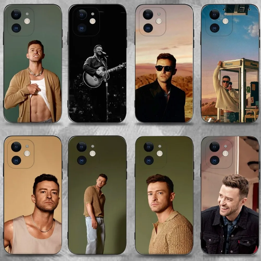 

Singer J-Justin T-Timberlake Phone Case For iPhone 16 15 Plus 14 13 Pro Max 12 Mini 11 X XS XR 7 8 8Plus Black Soft Phone Coque