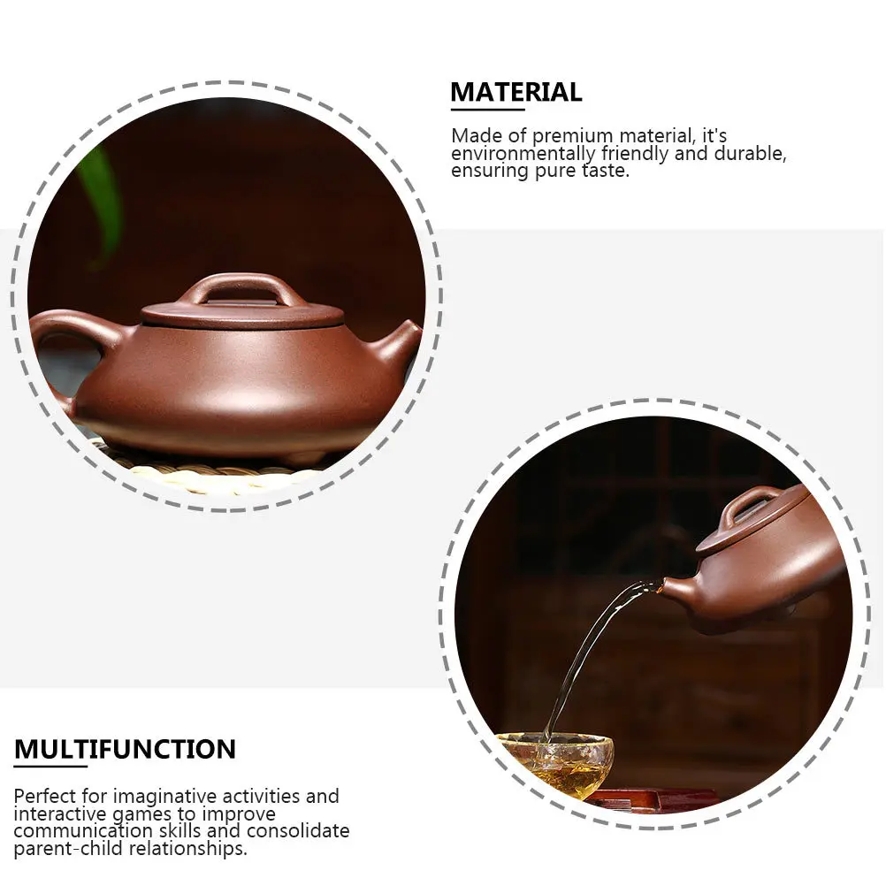 

1 шт., фиолетовый глиняный чайник, экологически чистый бытовой чайник, удобная ручка, идеально подходит для чайной комнаты, фиолетовый глиняный чайник