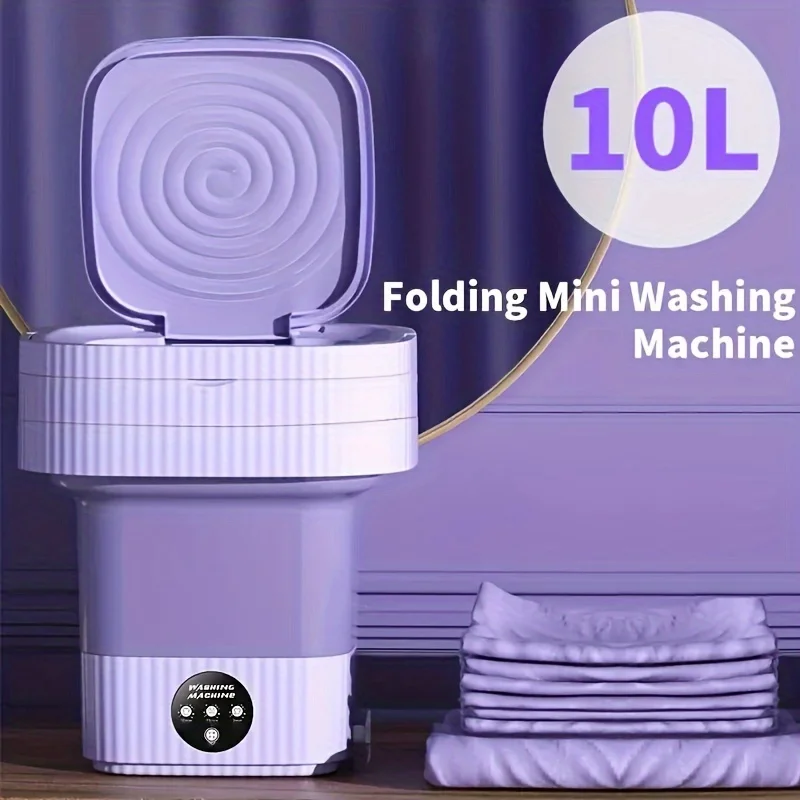 10L Mini Washing Machine, Portable Collapsible Bucket, Foldable Maximum Capacity Laundry Machine, Suitable For Baby Clothes