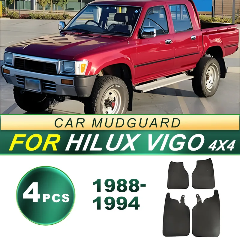Para Toyota Hilux Vigo 1988-1994 4x4 guardabarros protectores contra salpicaduras guardabarros de goma suave protección de guardabarros todoterreno
