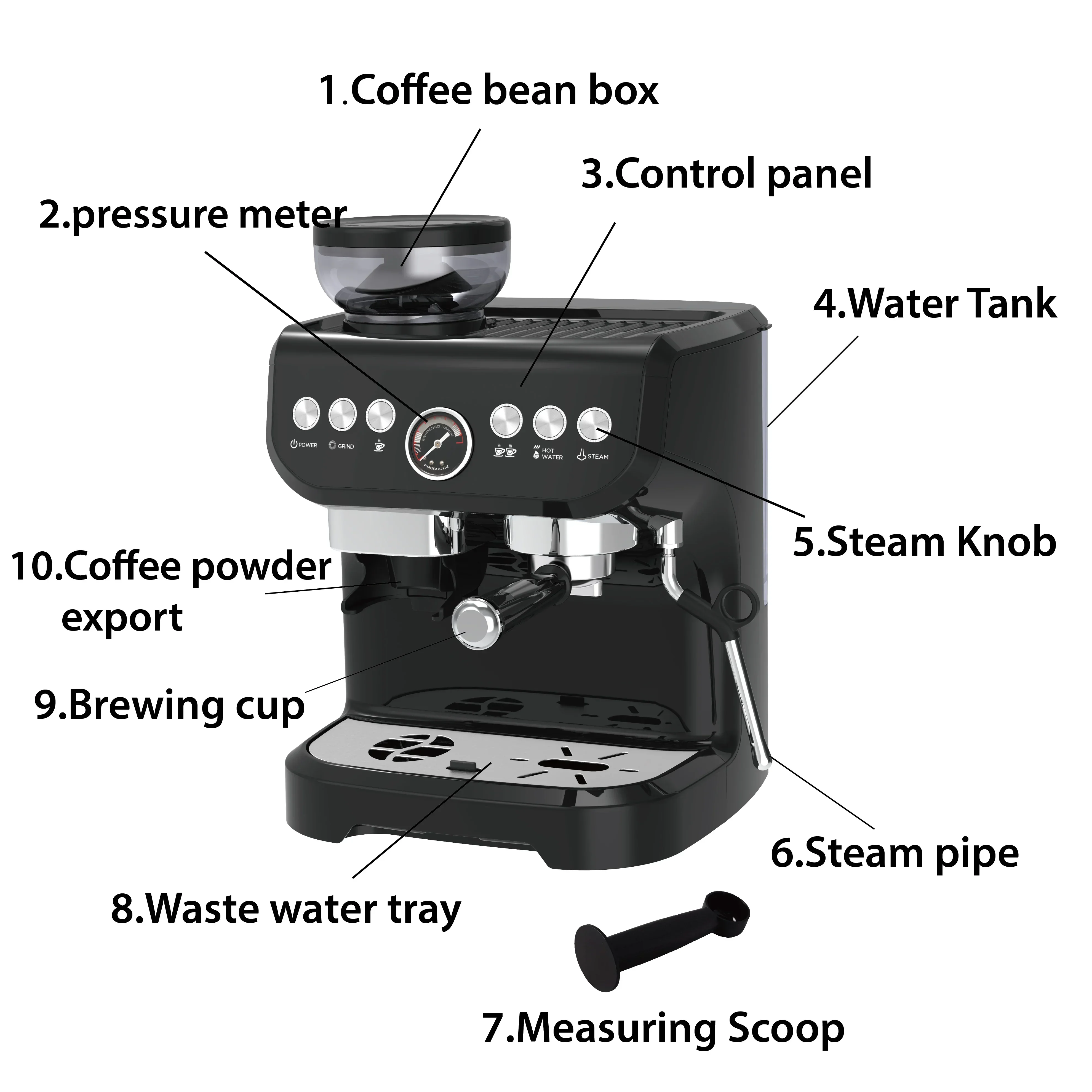 Coffee machine Italian semi-automatic home cappuccino coffee machine