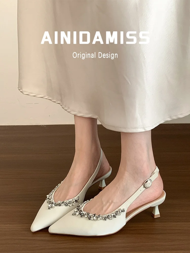 elegant-french-style-open-toe-sandals-women's-summer-outdoor-wear-pointed-toe-backless-thin-heel-single-shoes