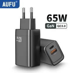 AUFU GaN USB C타입 충전기, 맥북 노트북, 아이패드 태블릿, 아이폰 15, 14, 삼성 S23 울트라용, 65W, 45W, PPS PD QC4.0, 3.0 고속 충전기