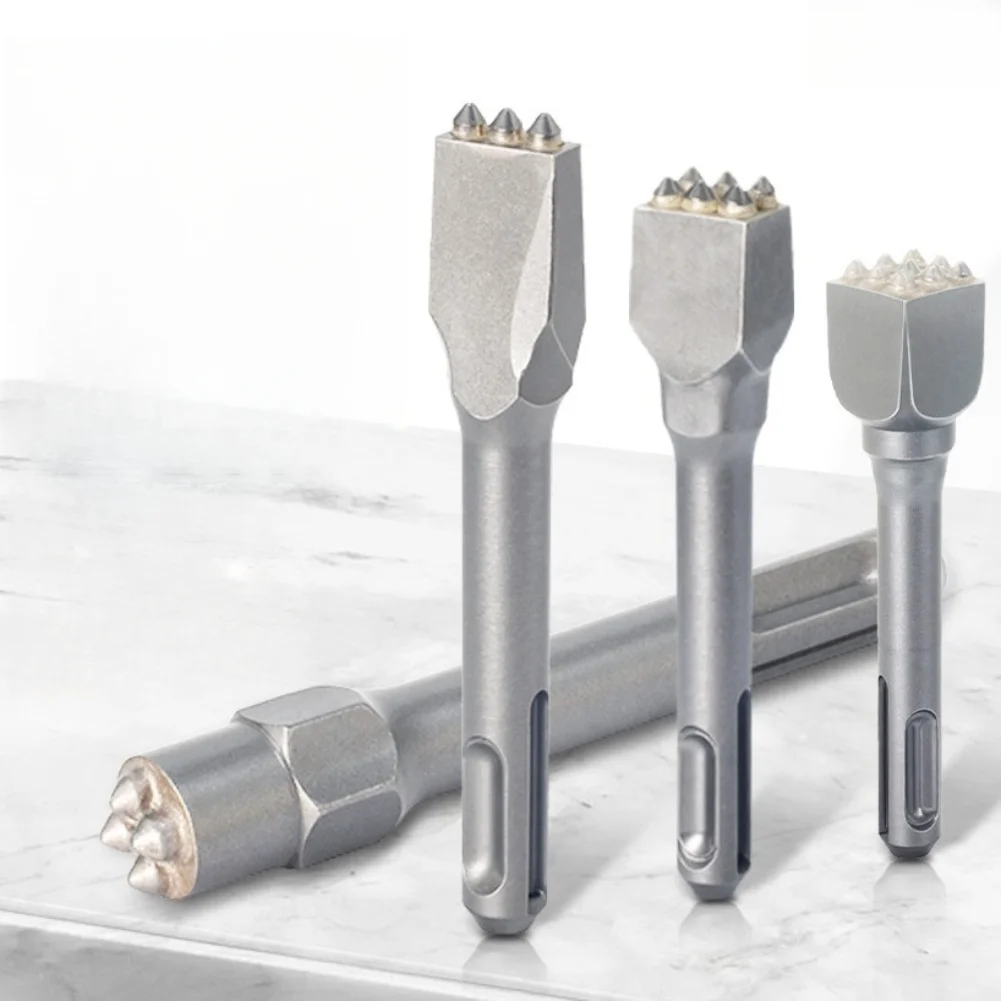 3pcs Carbide Hammer Bits For Electric Rotary Hammers Efficient Teeth Shank Electric Hammer Carbide Chisel Drill Bit