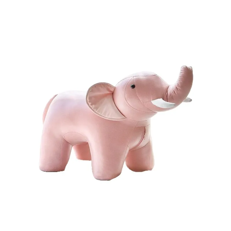 

Creative elephant sitting stool animal shoe changing stool living room ornament