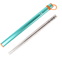 Keith Camping Tableware, Titanium Chopsticks Food Sticks, Bacteriostatic Flatware, Portable Outdoor Picnic Chinese Chopstick