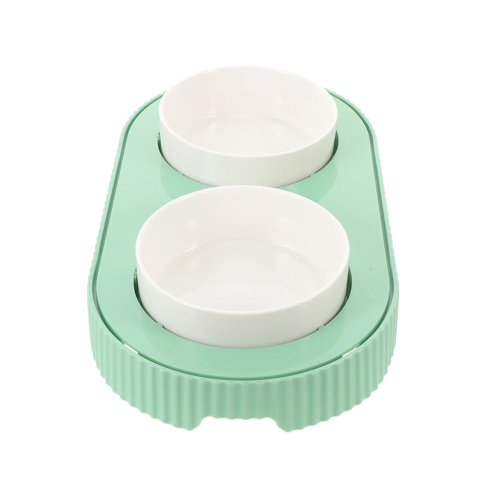 

1Set Ceramic Heated Cat Bowl with Detachable Double Bowls Indoor Pet Feeding Solution Warm Food Water Dish for Cold Weather