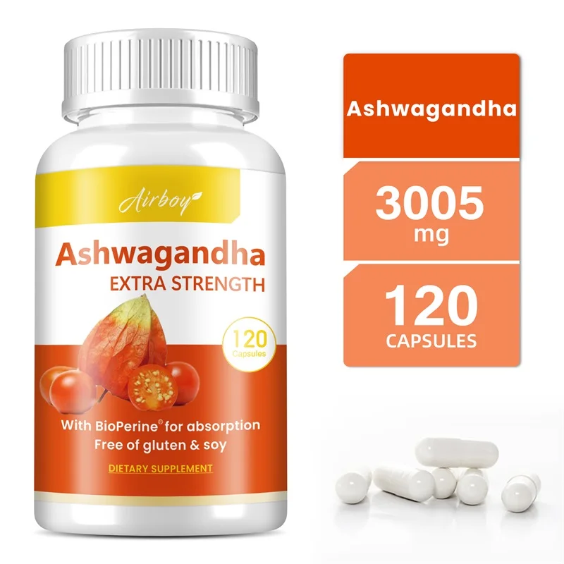 

Ashwagandha Extra Strength - Relieves Stress, Promotes Brain and Mood Health, Enhances Nutrient Absorption, Boosts Immunity