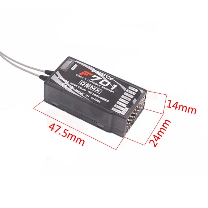 PPM 2.4GHz 7CH DSMX DSM2 Spread F701 Receiver For JR Spektrum RC Remote Control System Drone Quadcopter Aircraft Model Part