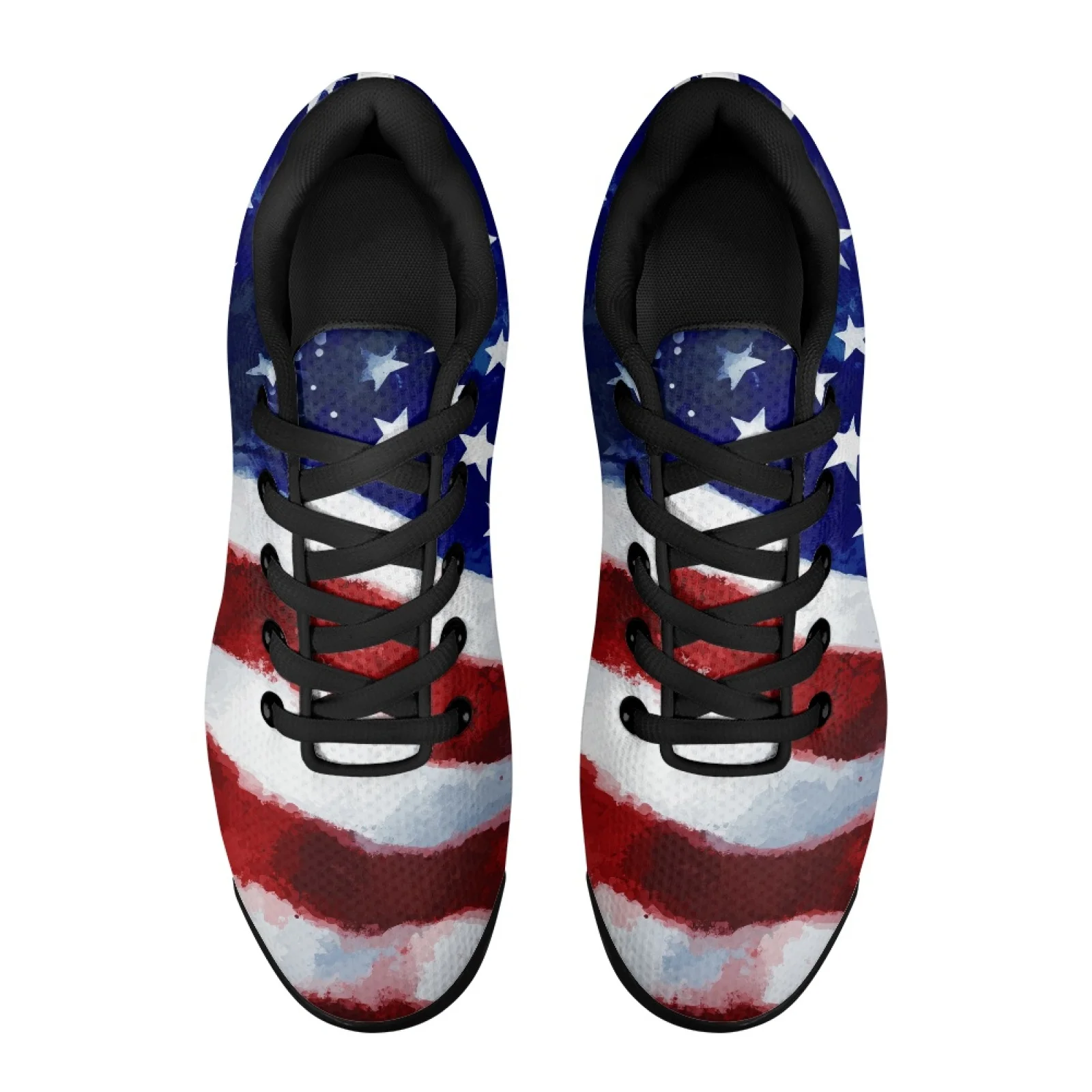 PENSTROLL American Flag Breathable Cross Trainers Tennis Shoes for Casual Wear Modern Air Cushion Sneakers