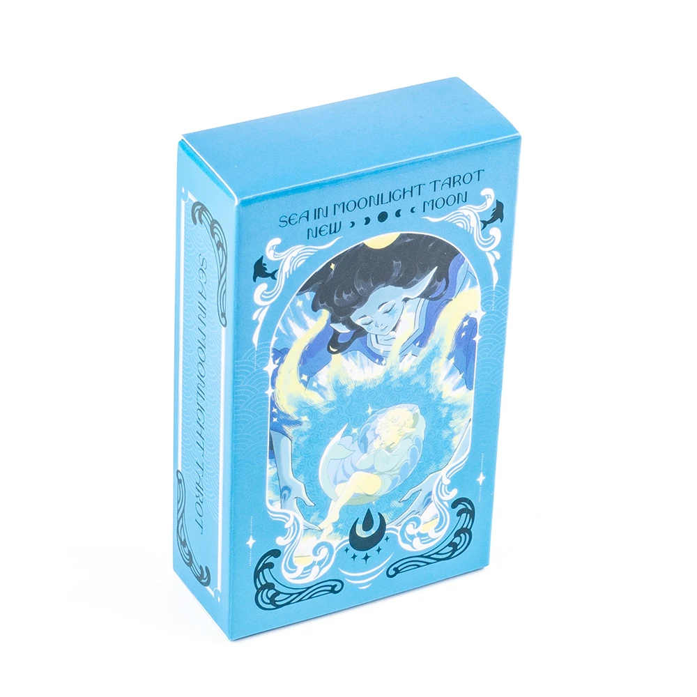 Sea in Moonlight Tarot Cards English Version A 78 Cards NEW MOON Ocean Emotional Healing Divination Tarot Cards 10.3*6CM