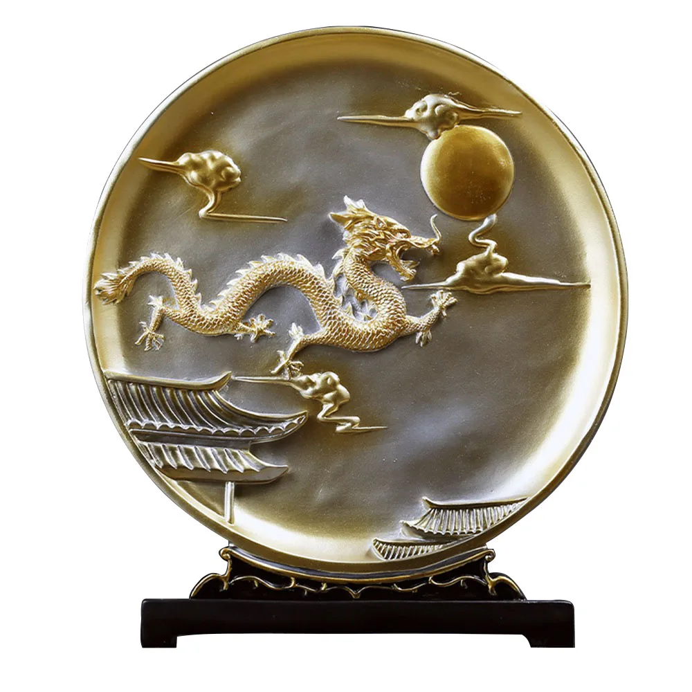 

Chinese dragon and phoenix auspicious ornaments flying dragons in the sky decoration hanging TV Retro Creative Model Ornaments