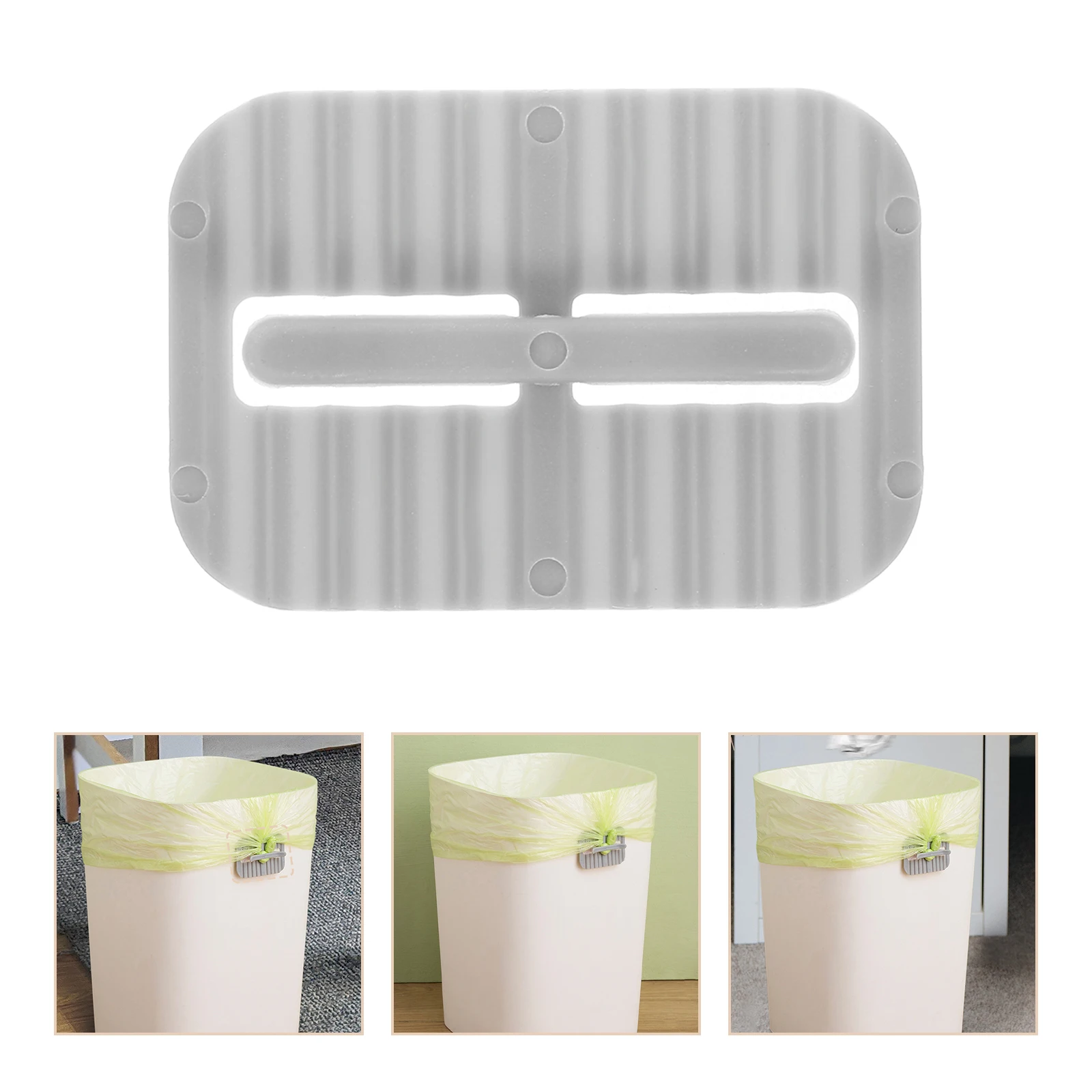 

16 шт. противоскользящие зажимы для мешков для мусора, зажимы сильной фиксации для мусорных баков, корзины для мусора, устойчивые к ржавчине, гладкая серая отделка