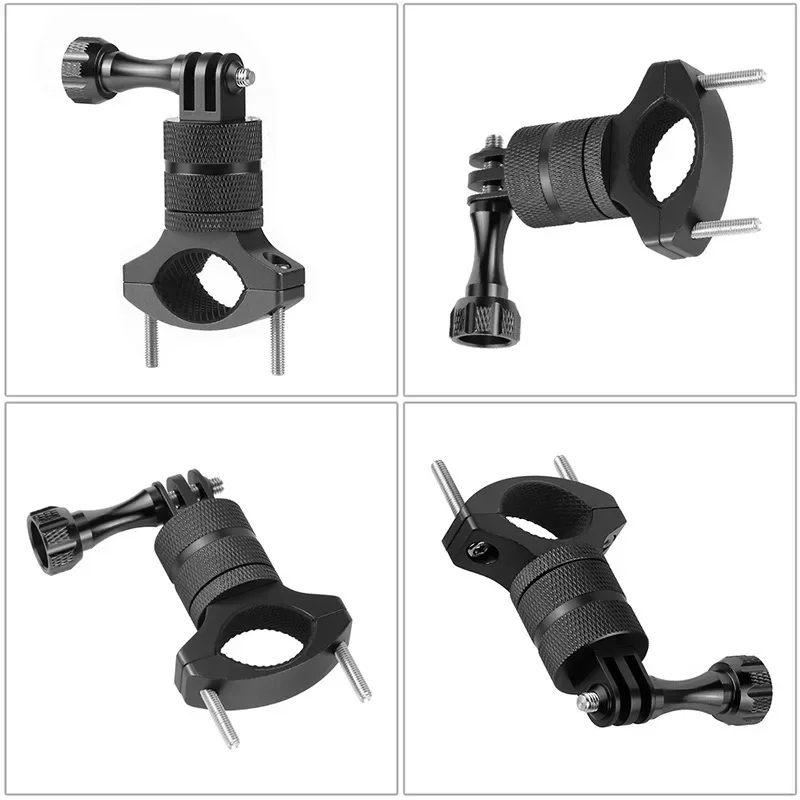 Bike Bicycle Camera Holder 360 Swivel Cycling Motorcycle Handlebar Stand Mount Clamp Metal  for Gopro Action Camera Phone