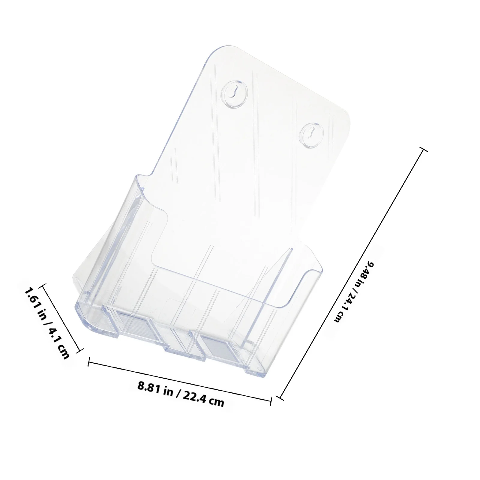 1 set espositore per file in acrilico supporto per libri da tavolo scatola di immagazzinaggio portatile per biglietti da visita organizzatore di brochure scaffale per libri trasparente