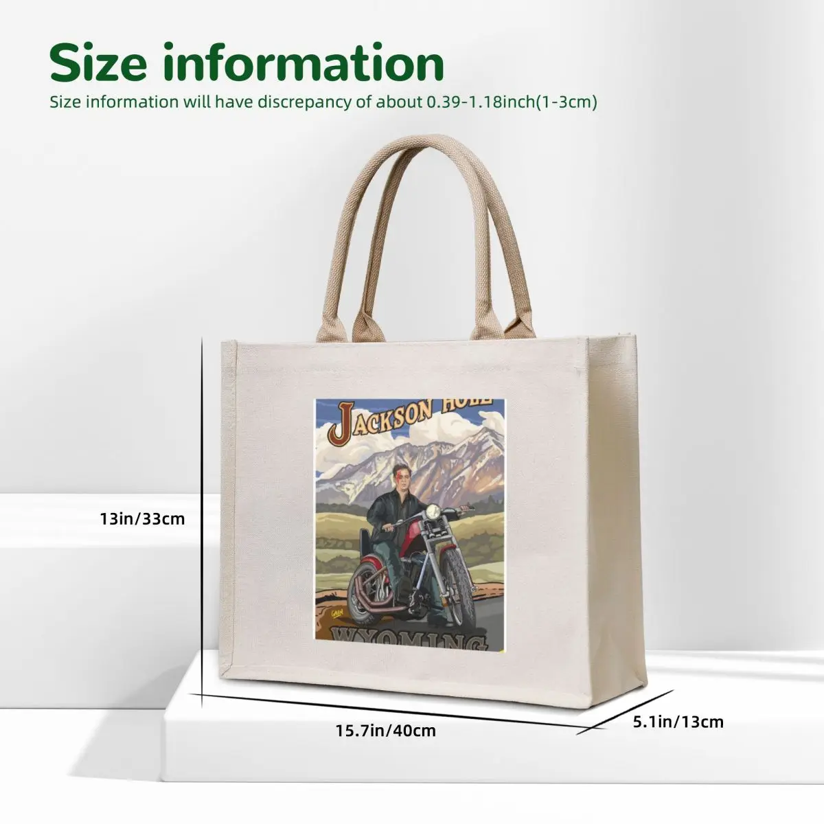 Tim Heidecker Biking in Jackson Hole Tote Bag Handbags shopping bag Custom bag
