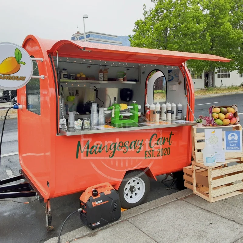 

Красный цвет, прицеп для еды, мобильная тележка для еды, караван, грузовик для еды, в форме гамбургера, мобильный бизнес-фабрика, индивидуальный автомобильный ресторан