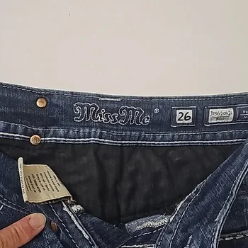 Gothic Womens Diamond Embroidery Jeans Vintage Low Rise Flared Jeans Women Retro Y2k Baggy Denim Pants High Streetwear Trousers 4 Gothic Womens Diamond Embroidery Jeans Vintage Low Rise Flared Jeans Women Retro Y2k Baggy Denim Pants High Streetwear Trousers 4