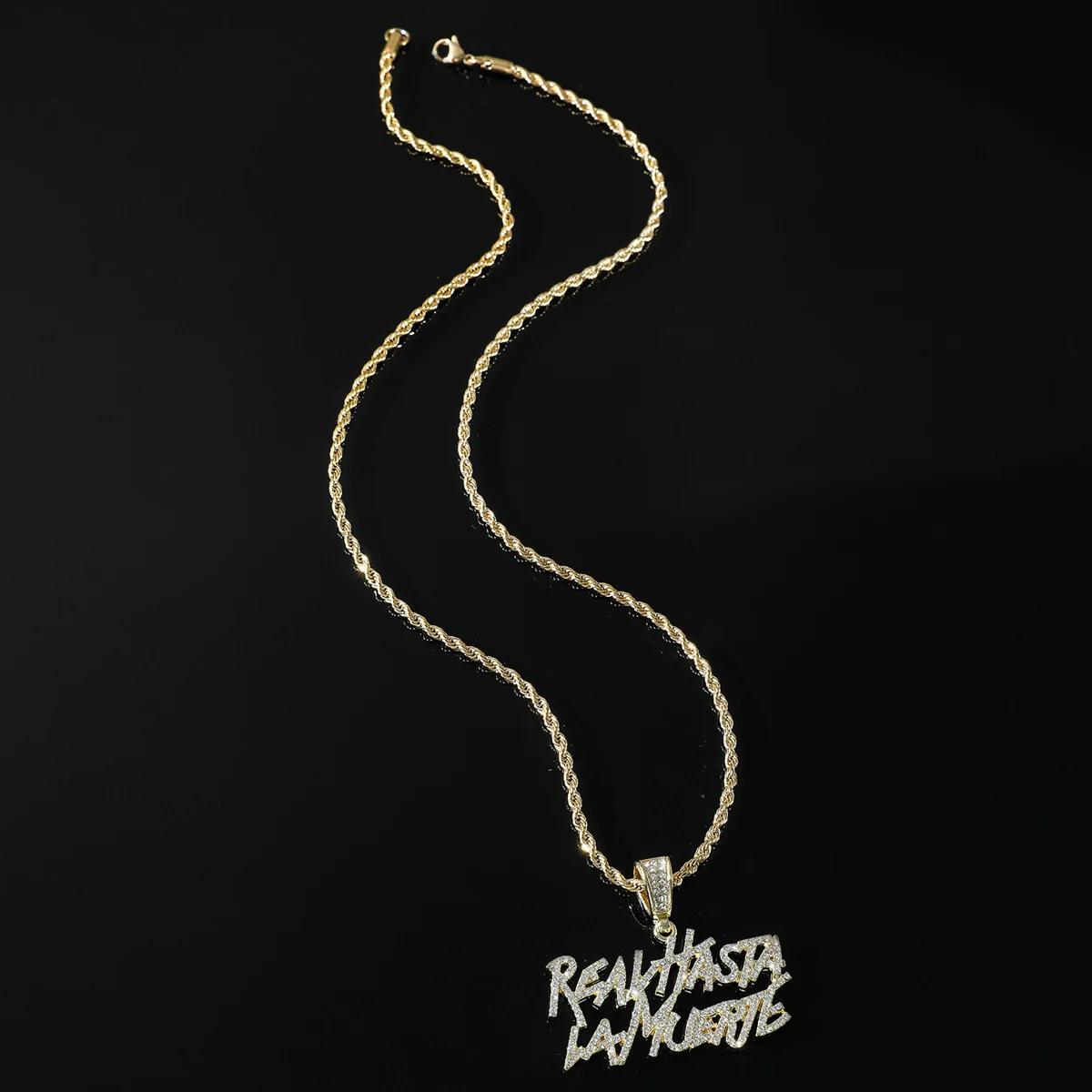 Real Until Death Necklace Anuel Pendant For Women Man Hip Hop Jewelry