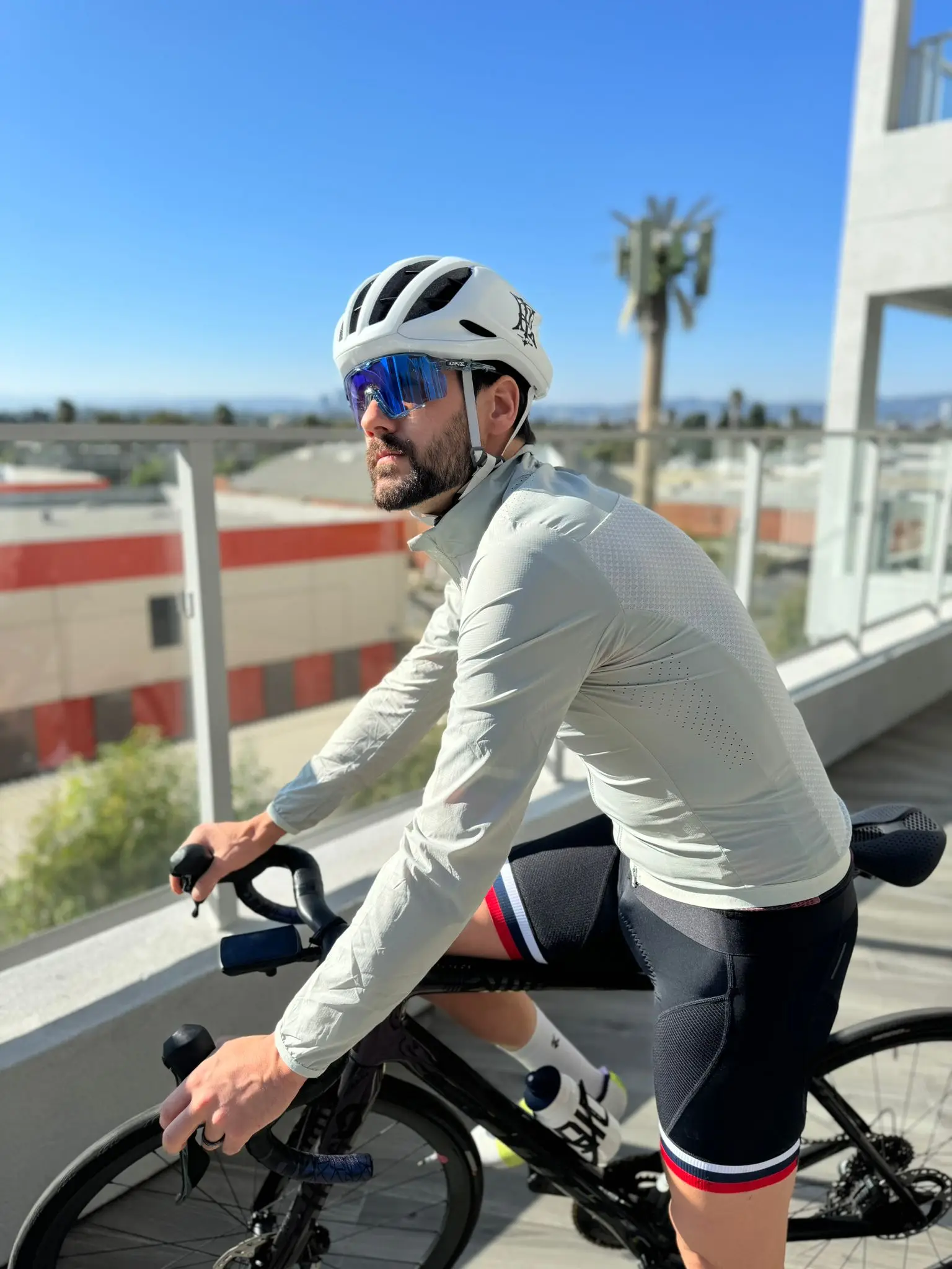 YKYW Herren winddichte wasserdichte Langarm-Radjacke YKK Doppelreißverschluss atmungsaktive MTB-Fahrradbekleidung Tops Pro Team Jersey – Detail 1